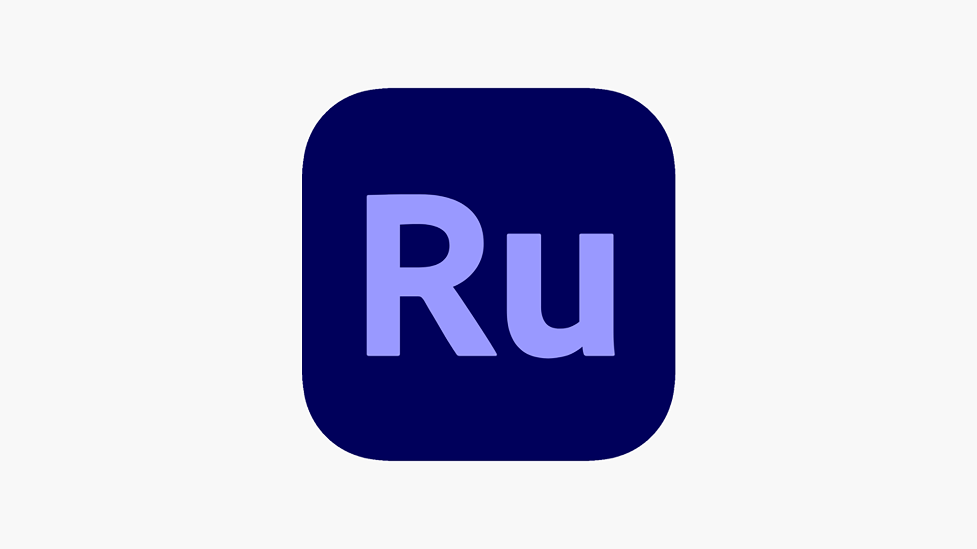 The purple and blue Adobe Premiere Rush logo loads, as a user wonders how to add audio in Premiere Rush.