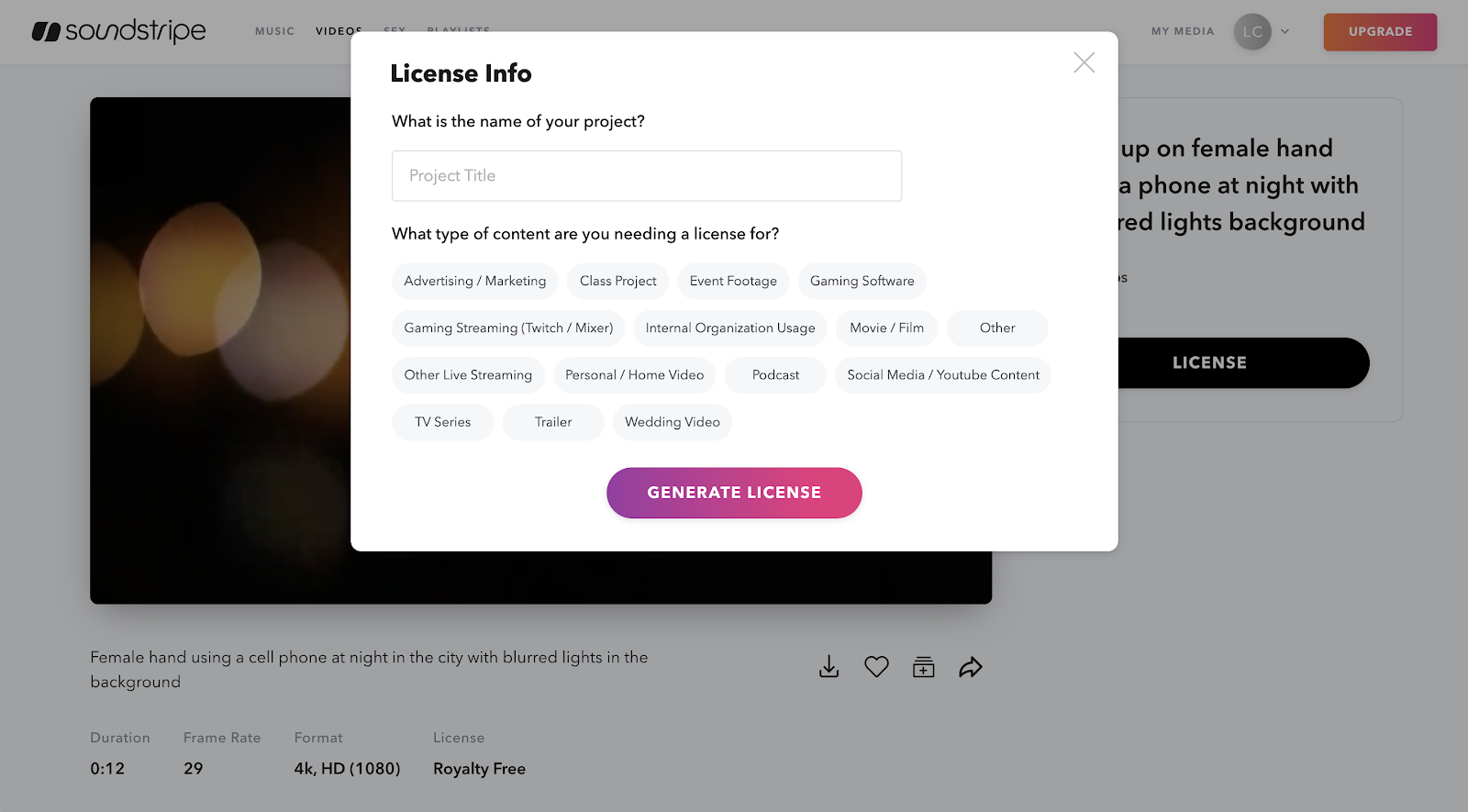Stock Video Licensing